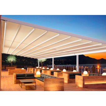 Pérgola Lona Tensada Fulvia - tres módulos